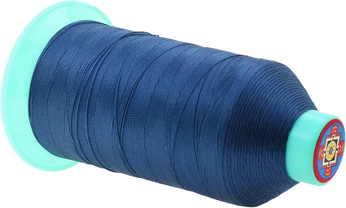 Mandala Crafts Bonded Nylon Thread Airforce Blue Heavy Duty Sewing Threads - Image 2