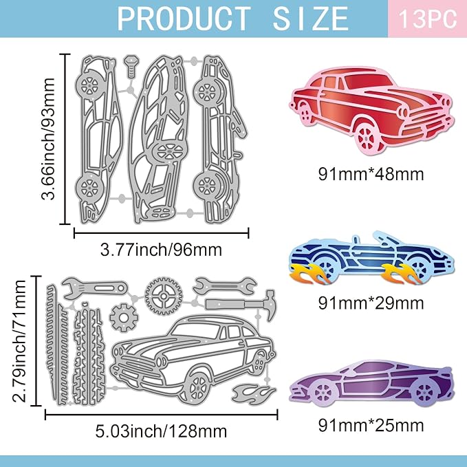 GLOBLELAND Sports Cars Cutting Dies - Image 2