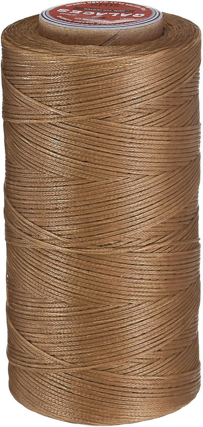 uxcell Flat Leather Sewing Waxed Thread, 270m / 295 Yards Polyester Wax String by uxcell