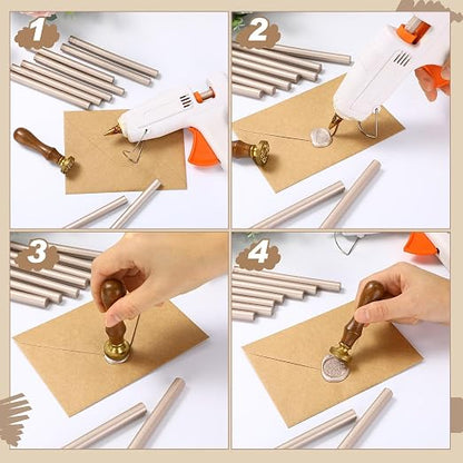 Nuanchu 15 Pcs Glue Gun Sealing Wax Sticks Retro Vintage Wax Sticks - Image 4