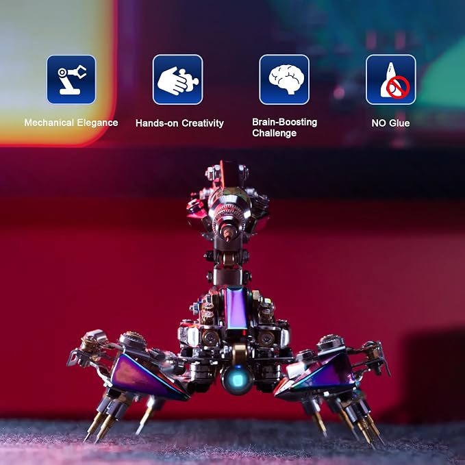 Mostarle Cyberpunk Rage Scorpion 3D Metal Puzzle, DIY Sci-Fi Model - Image 5