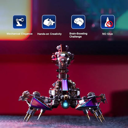 Mostarle Cyberpunk Rage Scorpion 3D Metal Puzzle, DIY Sci-Fi Model - Image 5