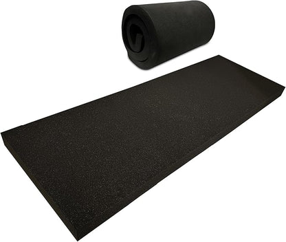 QOMFY 3" Height x 18" Width x 42" Length Charcoal Upholstery Foam Sheet | Made by Unknown