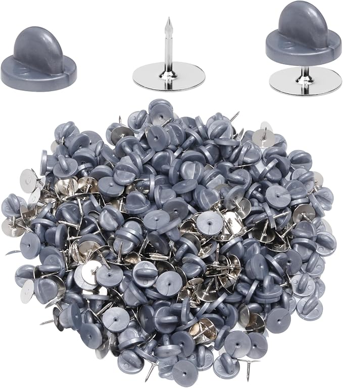 400pcs PVC Rubber Butterfly Clutch Pins Tie Tacks Blank by Heliltd