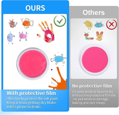 MoloTAR Craft Large Ink Pad Stamps Partner Diy Color, 8 Colors Rainbow Finger - Image 4