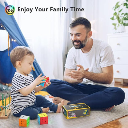 Full Size 3x3x3 Speed Cube Set, 2.2in Puzzle Party Favors Toy Stickerless Magic - Image 8