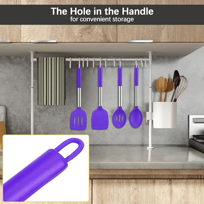 Silicone Spatula Spoon Set, BPA Free Kitchen Turners - Image 7