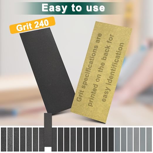 20PCS Sand Paper 240 Grit Sandpaper Sheets, 9 x 3.6 Inch Wet Dry Sandpaper - Image 3
