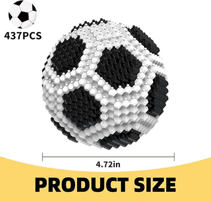 Soccer Building Block Set, Adults challenging STEM Block Decorations, Miniature - Image 2