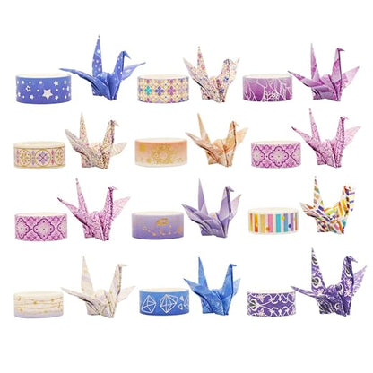 12 Rolls Galaxy Washi Tape Set Bronzing Starry Night Decorative Masking Tape - Image 4
