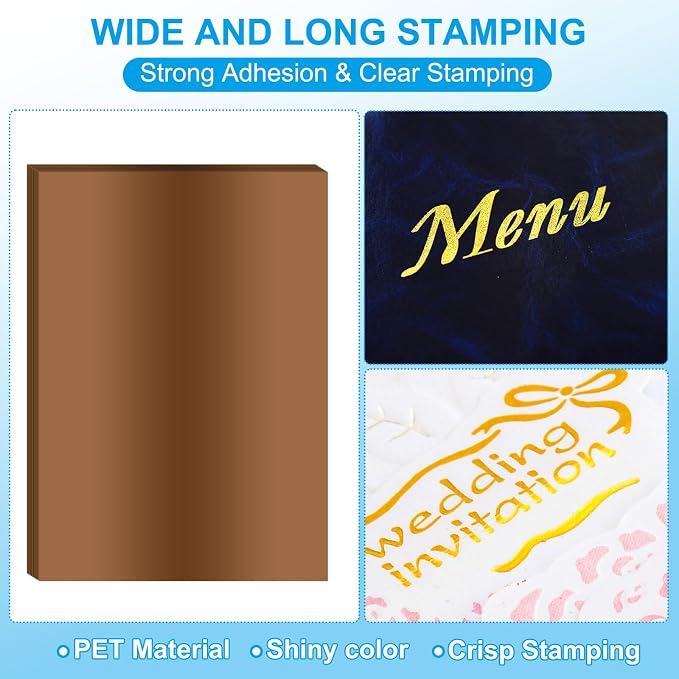 PATIKIL 11.7x8.3" Hot Stamping Foil Paper Sheet, 20 Sheets A4 Heat Transfer Hot - Image 3