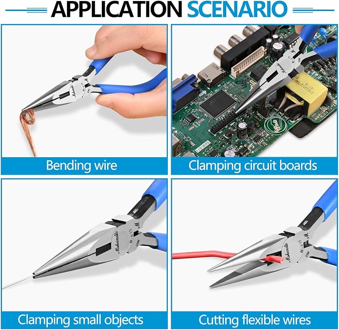 Needle Nose Pliers and Wire Cutters Set, Ultra-Sharp Crafts Diagonal Cutters - Image 7