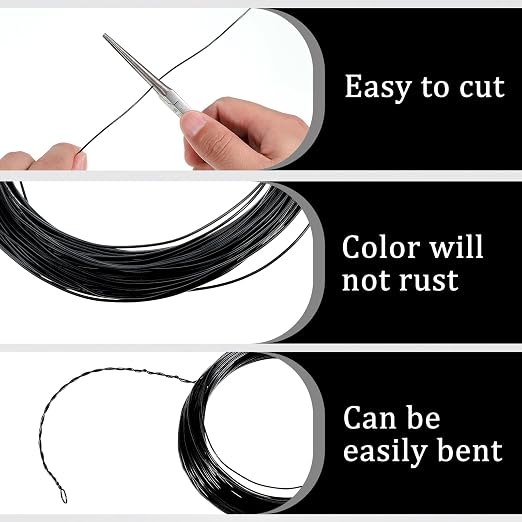 98 Feet Black Craft Wire Bendable, 1mm 18 Gauge Wire - Image 3