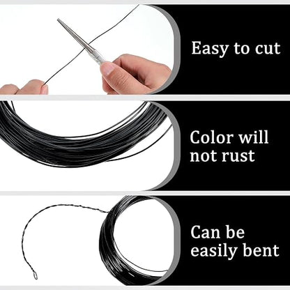 98 Feet Black Craft Wire Bendable, 1mm 18 Gauge Wire - Image 3