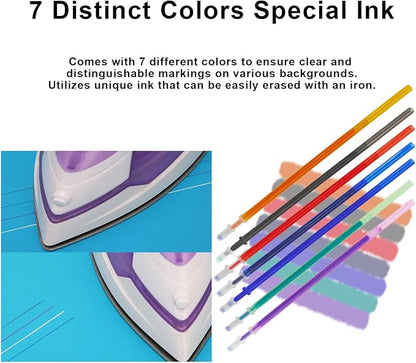 7-Color Heat Erasable Fabric Markers - Image 5