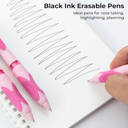 M&G 6 PCS Retractable Erasable Gel Pens, 0.5mm Black Ink Gel Pen, Fine Point - Image 6