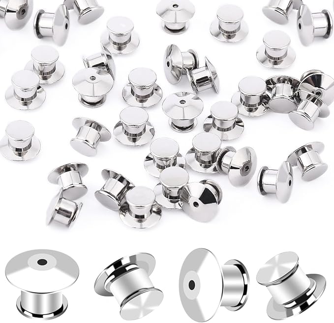 DECYOOL 200PCS Metal Locking Pin Backs, Pin Keepers Clasp Pin Backs Locking by DECYOOL