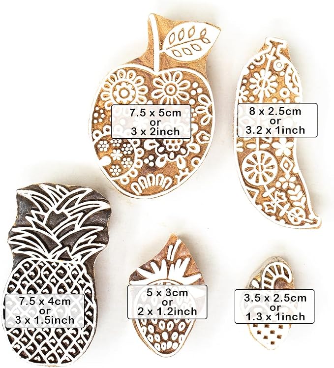 Hashcart Wooden Indian Traditional Design Printing Stamps/Blocks - Image 4