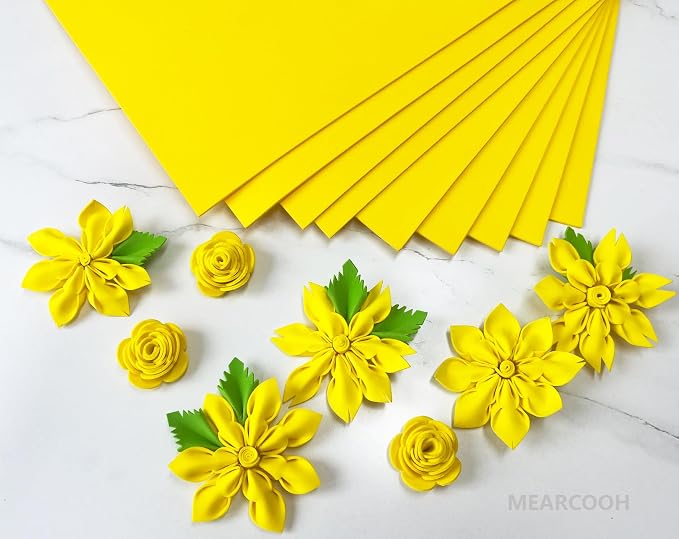 MEARCOOH Yellow Foam Sheets Crafts 9x12 Inch 2mm Eva Color Craft Foam Paper - Image 6