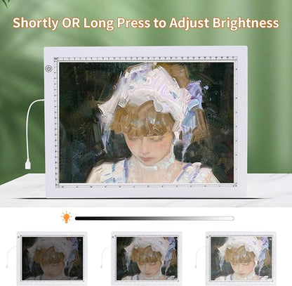 A4 LED Light Box for Tracing, elice Artist Drawing Lightbox Light Table Light - Image 4