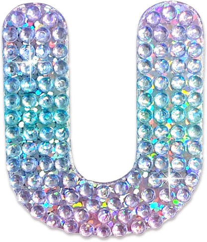 StickerBeans® Rhinestone Alphabet Letter Sticker U by StickerBeans