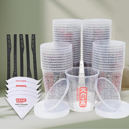 60 PACK Paint Mixing Cups by KEHE REFINISH, 38 oz, Disposable or Reusable - Image 7