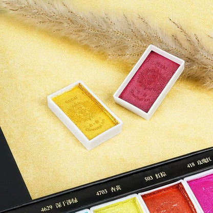 Paul Rubens Watercolor Paint Set, 36 Classical Glittery Colors Solid Paints - Image 8