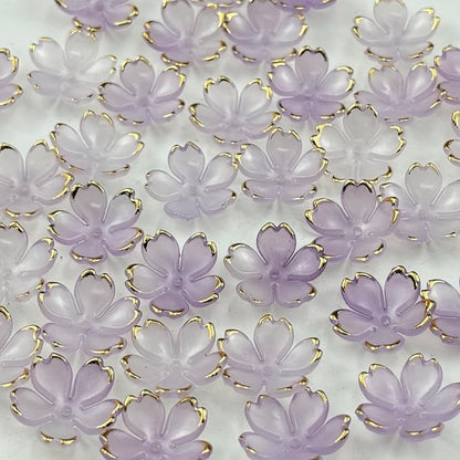 100pcs Acrylic Flower Beads, 19mm Cherry Blossom Plastic Gradient Flower Spacer by Unknown
