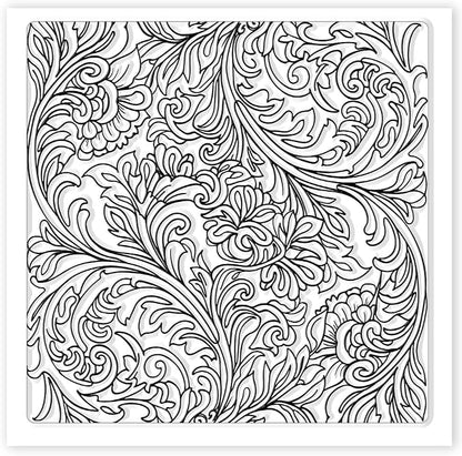 CHGCRAFT Clay Texture Mat Retro Floral Clay Texture Sheets Silicone Polymer - Image 8
