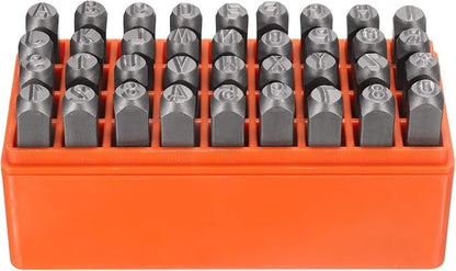 HARFINGTON 36pcs Metal Stamping Kit 5/16" Steel Uppercase Letter and Number by HARFINGTON