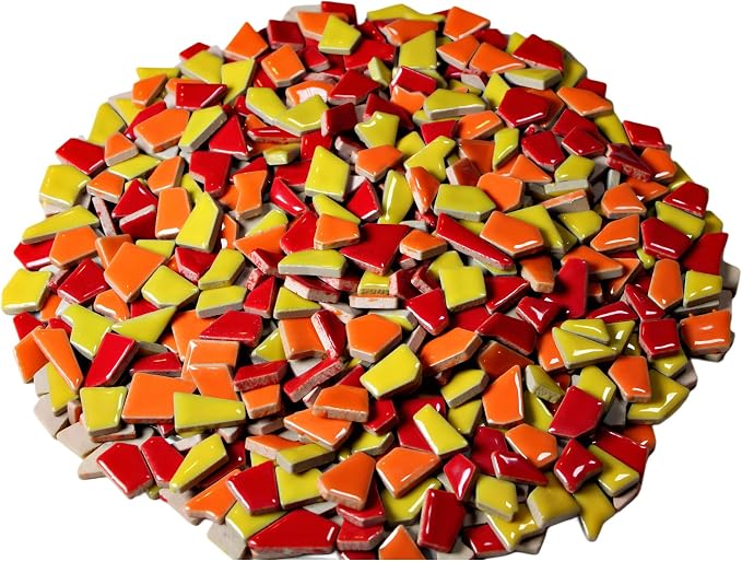 Ceramic Mosaic Tiles for Crafts & Art Projects 200 Grams Vibrant Colors Pieces - Image 6