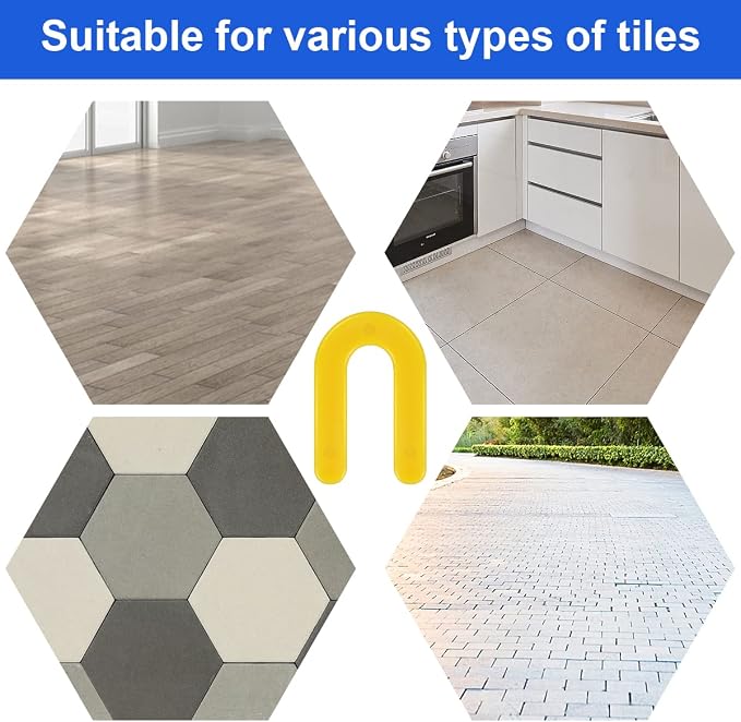 DGSL Tile Leveling System Tile Spacers 3/16 Inch, 300 pieces Horseshoe Shim U - Image 4