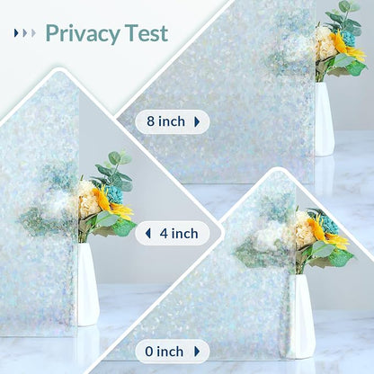 Haton Window Privacy Film, Rainbow Stained Glass Window Clings, 3D Decorative - Image 9