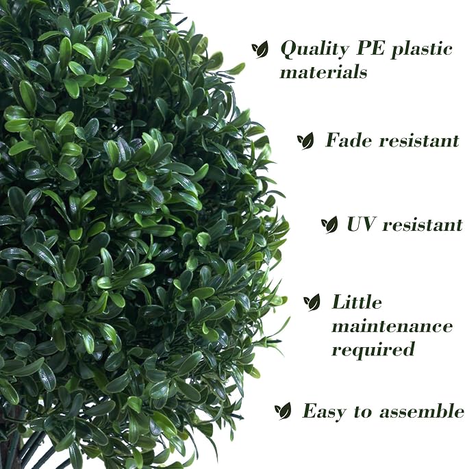 Artificial Boxwood Topiary Ball Bush - Image 6