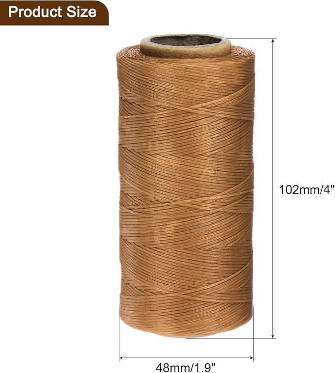 uxcell Leather Sewing Waxed Thread, 284 Yards / 260m 0.8mm 150D Flat Polyester - Image 6