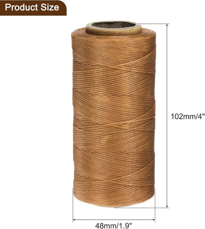 uxcell Leather Sewing Waxed Thread, 284 Yards / 260m 0.8mm 150D Flat Polyester - Image 6