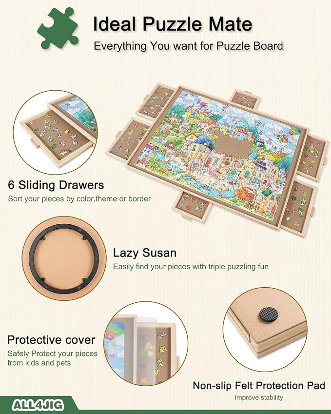 ALL4JIG 1500 Pieces Rotating Puzzle Board - Image 2
