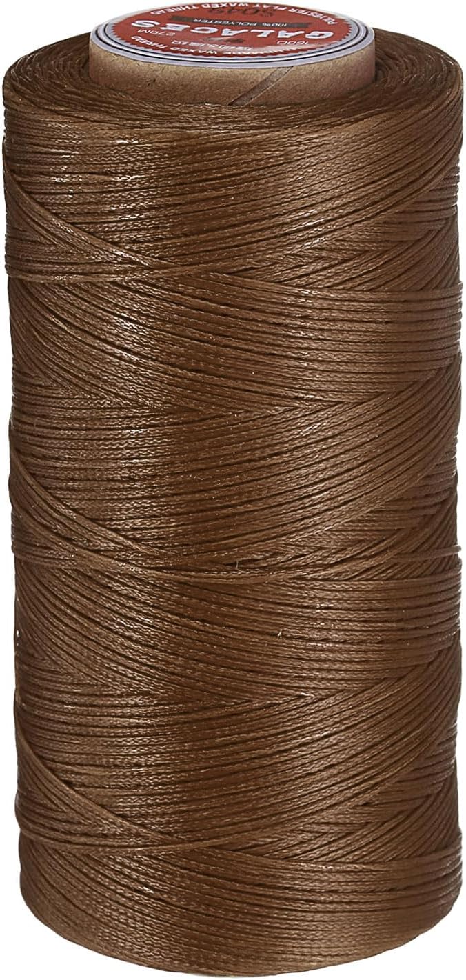 uxcell Flat Leather Sewing Waxed Thread, 270m / 295 Yards Polyester Wax String by uxcell