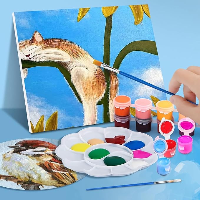 280 Pcs Mini Acrylic Paint Set for Kids, 12 Colors Washable Acrylic Paints - Image 6