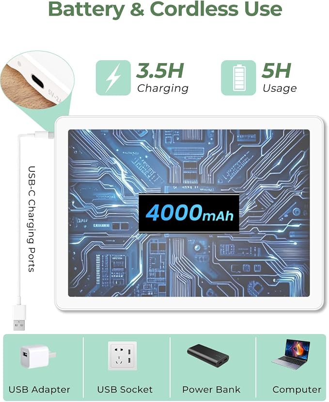 A4 Tracing Light Box for Drawing, Bawaslom Rechargeable Light Pad - Image 2