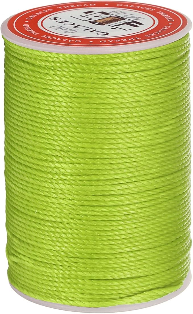uxcell Round Leather Sewing Waxed Thread, 55m / 60 Yards Wax Polyester String by uxcell