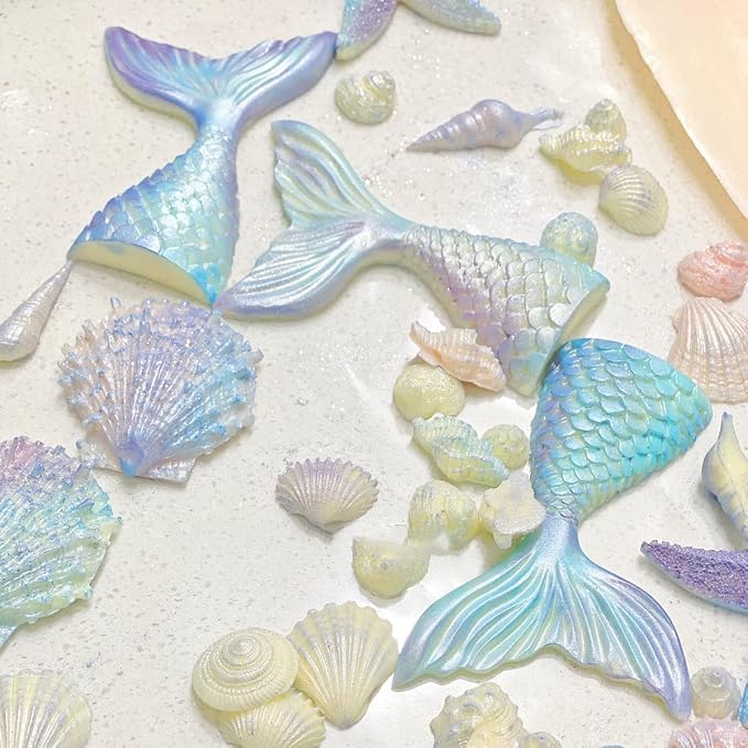 4 PCS Marine Theme Fondant Silicone Mold Hippocampus Turtle octopus Shape DIY - Image 3