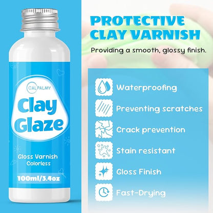 CALPALMY 100ml Gloss Glaze Varnish Kit - Image 3