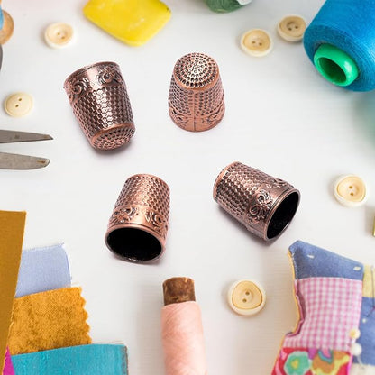 4Pack Thimbles for Hand Sewing, Sewing Thimble Hand-Working Sewing Thimble - Image 4