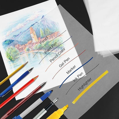 110 Sheets Tracing Paper for Drawing, 9”x12” Trace Paper, Translucent Vellum - Image 5