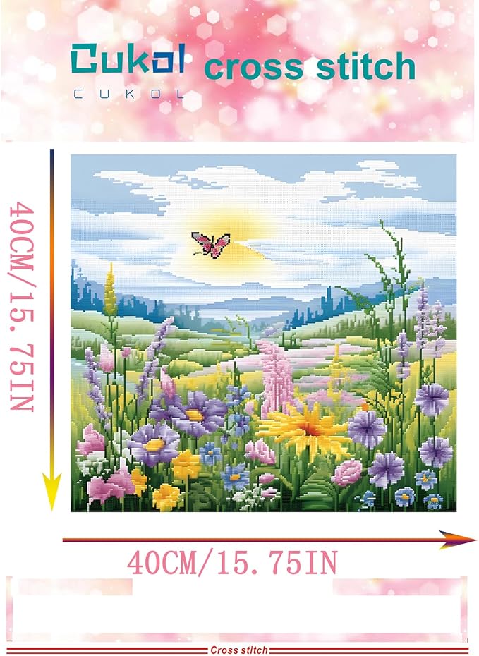 51buyoutgo Natural Landscape Cross Stitch Kits, 11 Ct Count Pre Printed Counted - Image 2