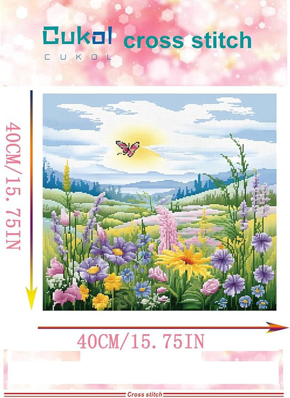 51buyoutgo Natural Landscape Cross Stitch Kits, 11 Ct Count Pre Printed Counted - Image 2