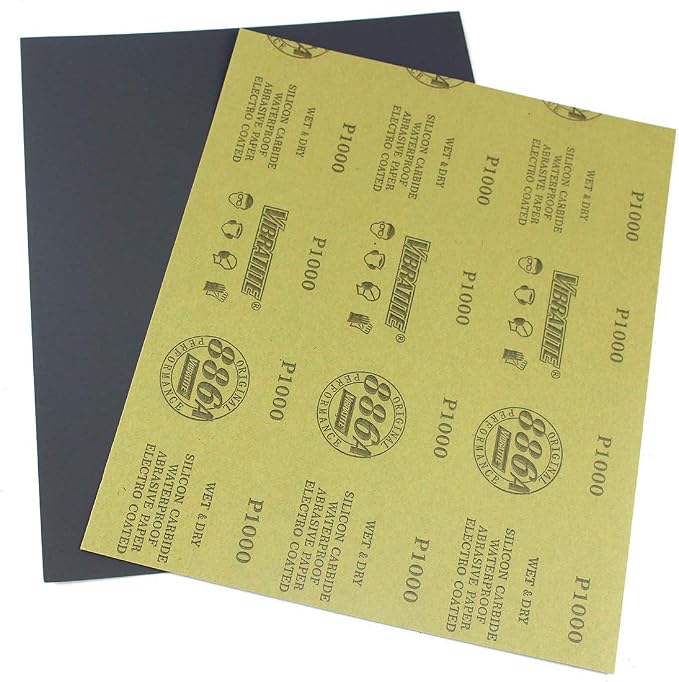 Sandpaper Sheets, 1000 Grit Dry Wet Sand Paper, 9 x 11 Inch, Silicon Carbide - Image 2