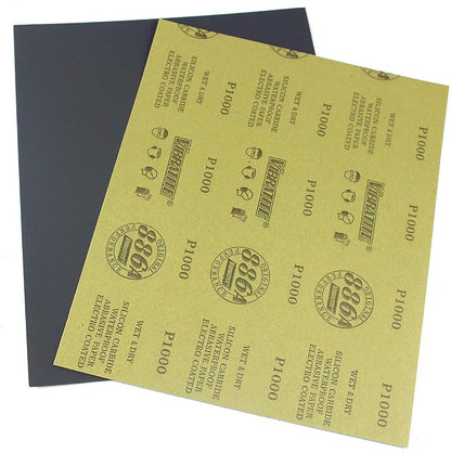 Sandpaper Sheets, 1000 Grit Dry Wet Sand Paper, 9 x 11 Inch, Silicon Carbide - Image 2