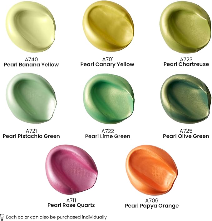 Arteza Metallic Acrylic Paint, Rich Pigments, Non Fading, Non Toxic Paints - Image 2